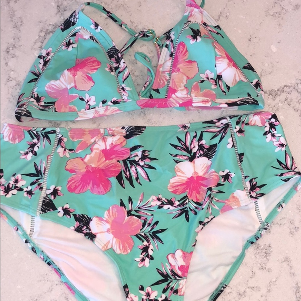 fun floral bikini